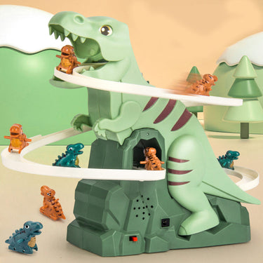 DinoRace Interactieve Racebaan | Auto's met Automatische Klimfunctie & LED, 3+ – Spannend Avontuur met Dinosaurussen 1